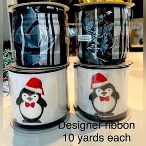 New with tags! Designer wired Christmas ribbon